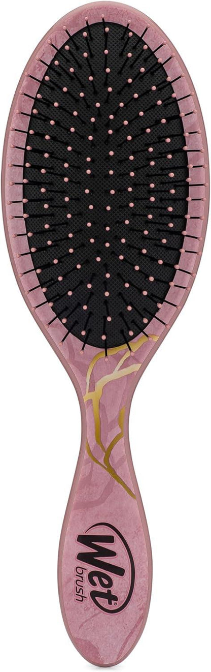 Disney Princess Original Detangler Hair Brush – Pink Paddle Brush with Ultra-Soft IntelliFlex Bristles for Wet & Dry Hair - Belle