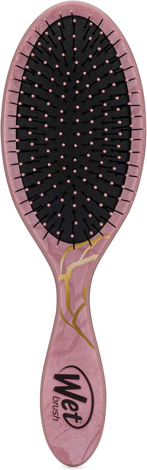 Disney Princess Original Detangler Hair Brush – Pink Paddle Brush with Ultra-Soft IntelliFlex Bristles for Wet & Dry Hair - Belle