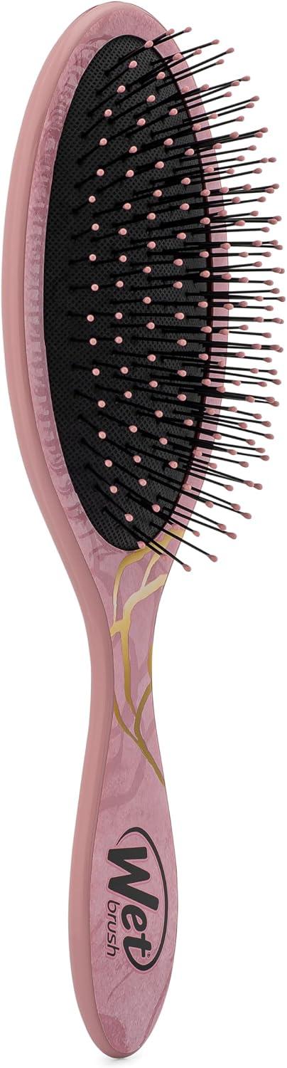 Disney Princess Original Detangler Hair Brush – Pink Paddle Brush with Ultra-Soft IntelliFlex Bristles for Wet & Dry Hair - Belle