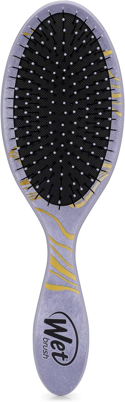 Disney Princess Original Detangler Hair Brush – Purple Paddle Brush with Ultra-Soft IntelliFlex Bristles for Wet & Dry Hair - Ariel