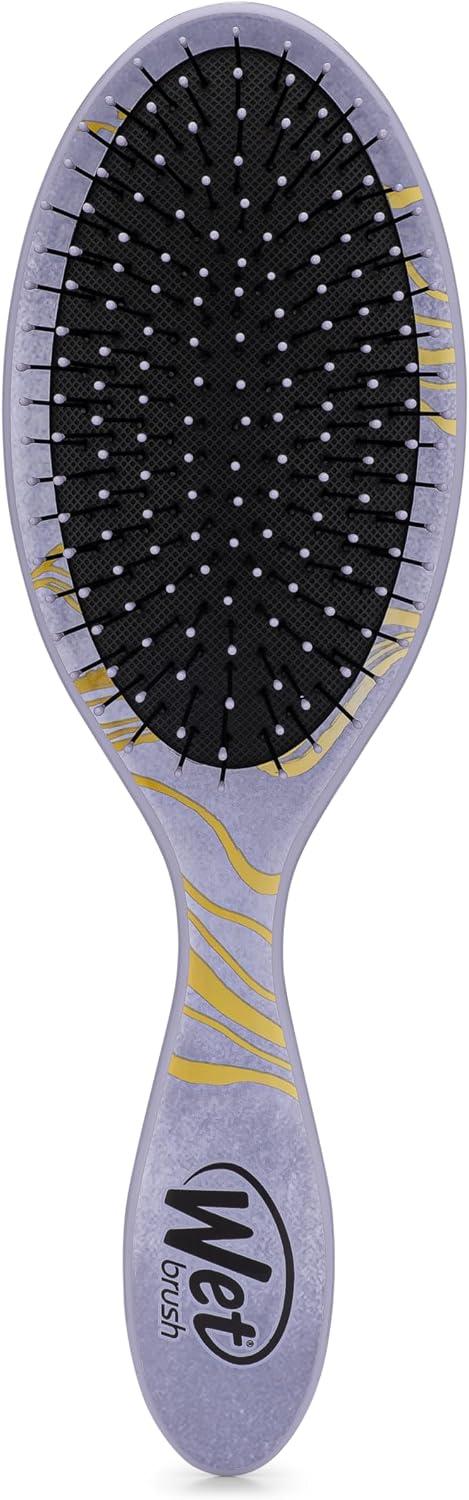 Disney Princess Original Detangler Hair Brush – Purple Paddle Brush with Ultra-Soft IntelliFlex Bristles for Wet & Dry Hair - Ariel