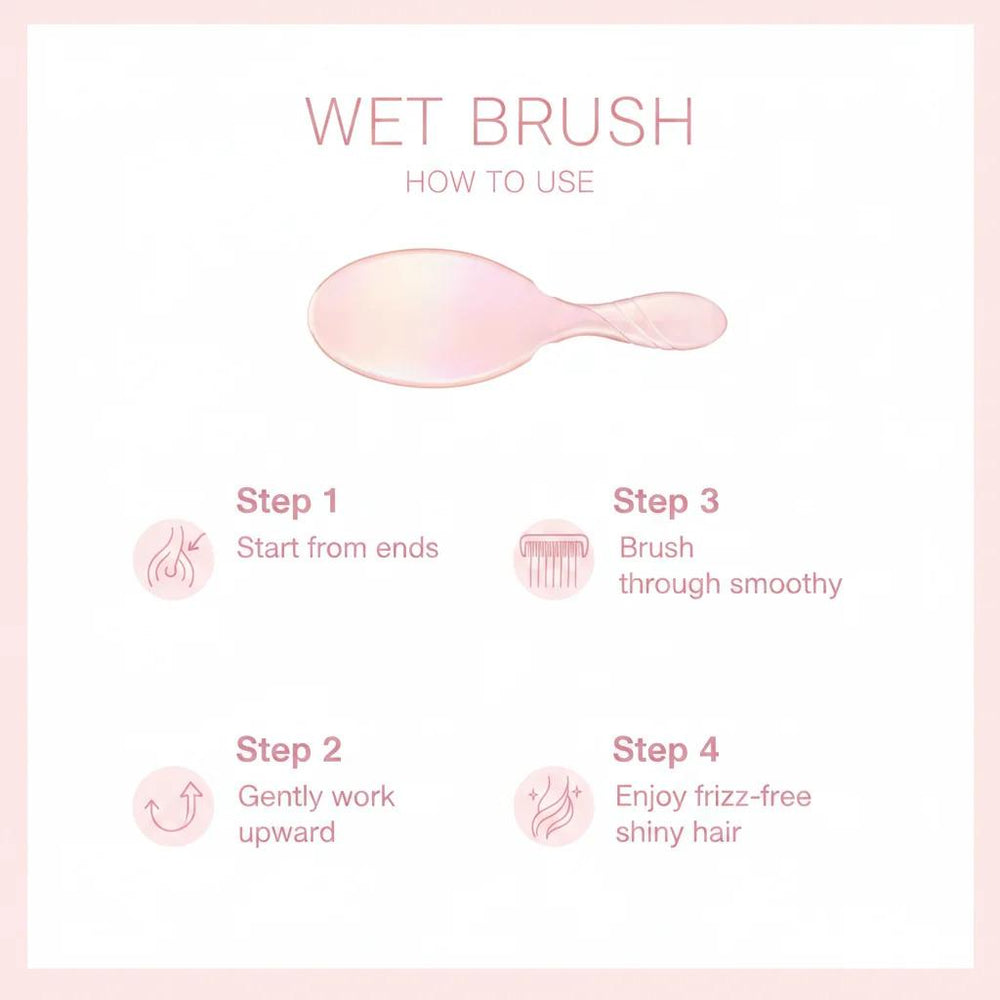 Pro Detangler – IntelliFlex Bristles Hairbrush for Wet & Dry Hair - Pearlescent Pink