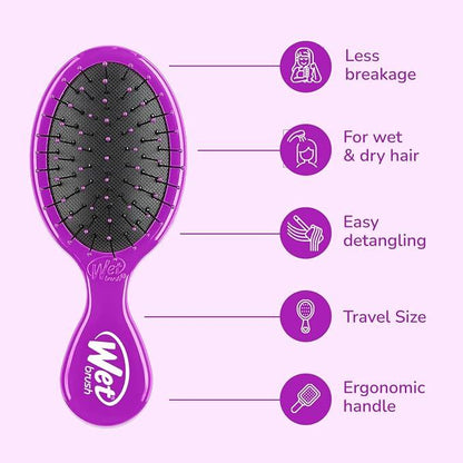Disney Princess Rapunzel Mini Detangler Hair Brush – Pink Glitter