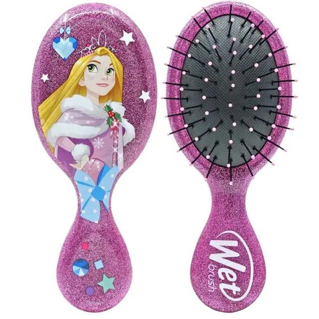 Disney Princess Rapunzel Mini Detangler Hair Brush – Pink Glitter