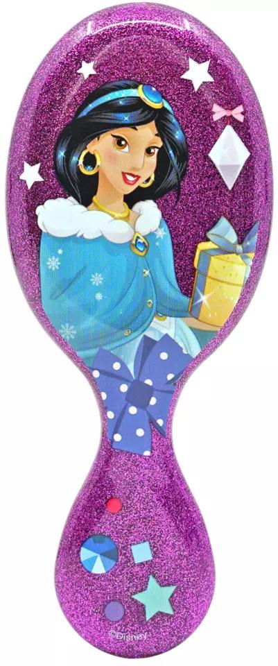 Disney Princess Jasmine Mini Detangler Hair Brush – Purple Glitter