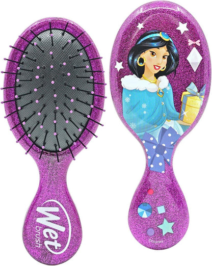 Disney Princess Jasmine Mini Detangler Hair Brush – Purple Glitter